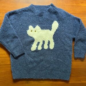 Cider Blue Cat Sweater